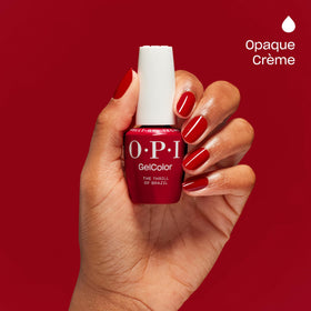 OPI GelColor The Thrill Of Brazil nail polish with Intelli-Brush close-up