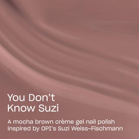 OPI GelColor You Don’t Know Suzi dark grey-brown nail polish brush close-up