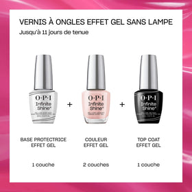 OPI Infinite Shine Alpine Snow nail polish applied on nails