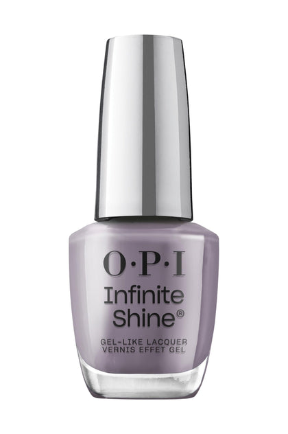 OPI Infinite Shine Endure & Allure dark purple crème nail polish front view