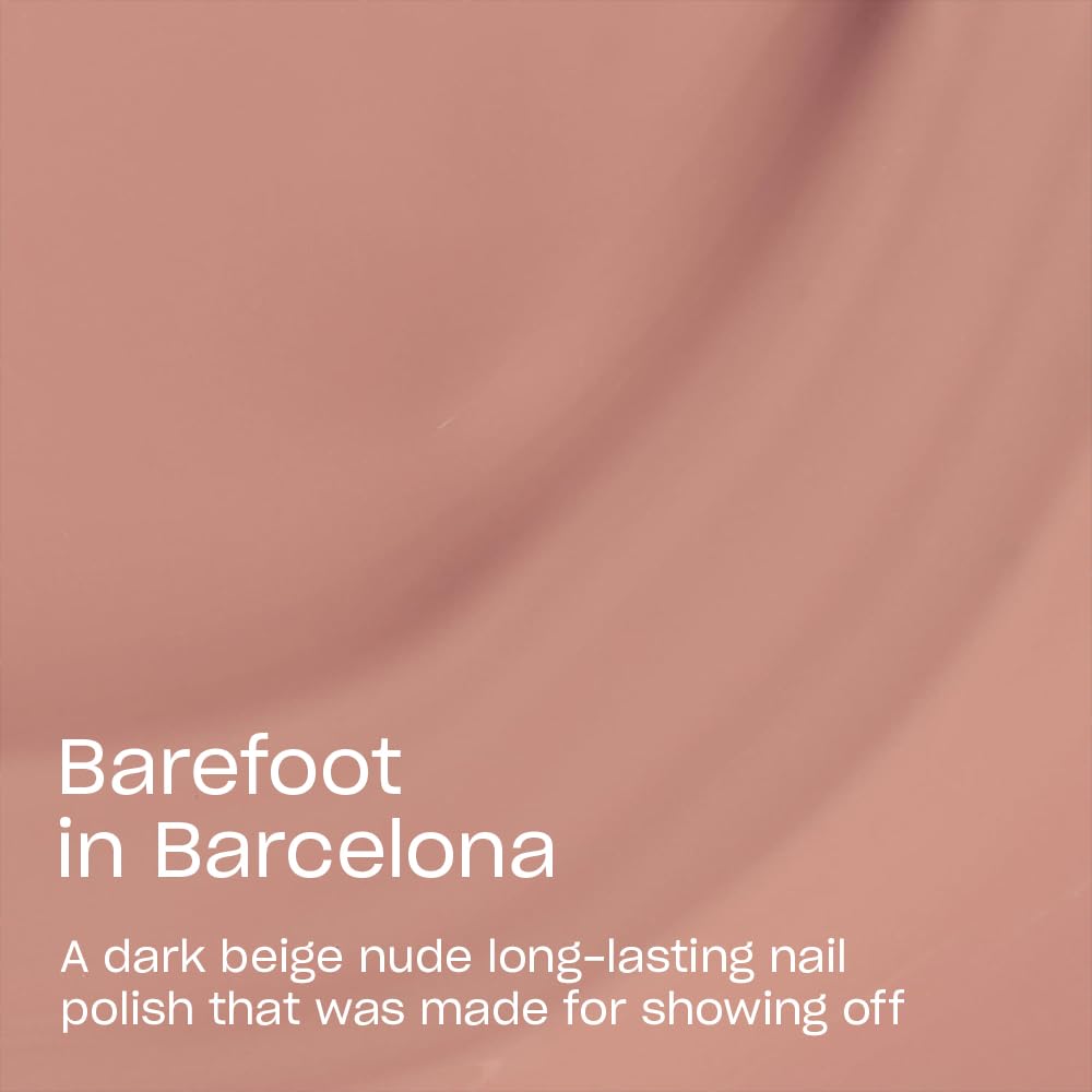 OPI Infinite Shine Nail Polish Barefoot in Barcelona bottle side view