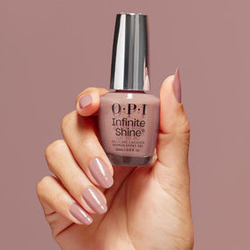 OPI Infinite Shine Nail Polish Dulce de Leche application process