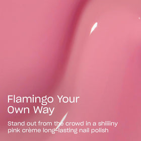 OPI Infinite Shine Nail Polish Flamingo Your Own Way brush close-up