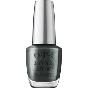 OPI Infinite Shine Nail Polish Get in Platform-ation dark midnight blue front view