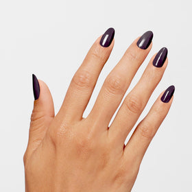 OPI Infinite Shine Nail Polish Lincoln Park After Dark with base and top coat