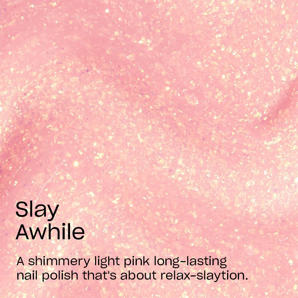 OPI Infinite Shine Nail Polish Slay Awhile application on nails