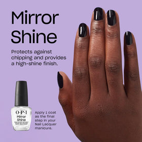 OPI Mirror Shine Top Coat brush close-up