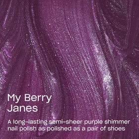 OPI My Berry Janes nail polish brush close-up