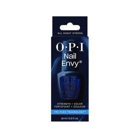 OPI Nail Envy Strengthener All Night Strong application on nails