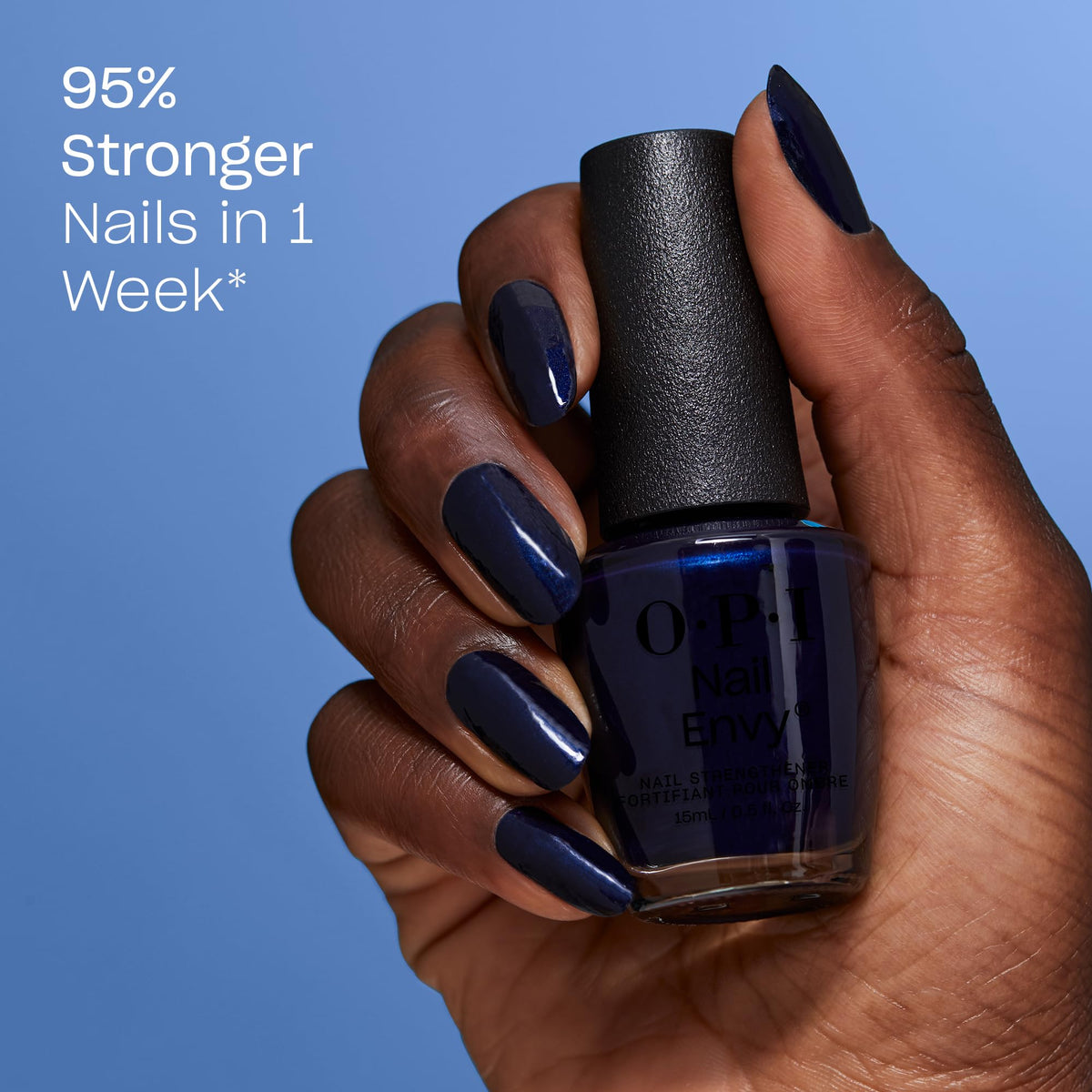 OPI Nail Envy Strengthener All Night Strong dark blue bottle side view