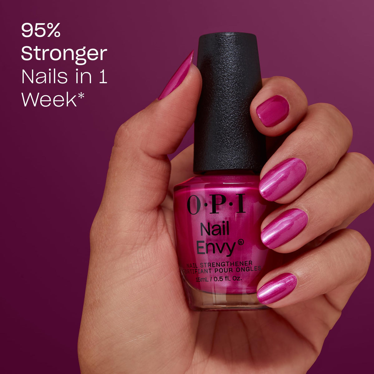OPI Nail Envy Strengthener Powerful Pink bottle with label