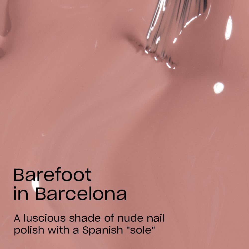 OPI Nail Lacquer Barefoot in Barcelona bottle with cap