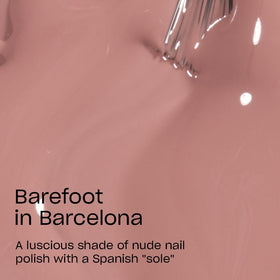 OPI Nail Lacquer Barefoot in Barcelona bottle with cap