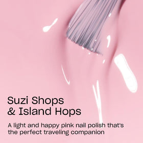 OPI Nail Lacquer bottle with pink polish against white background