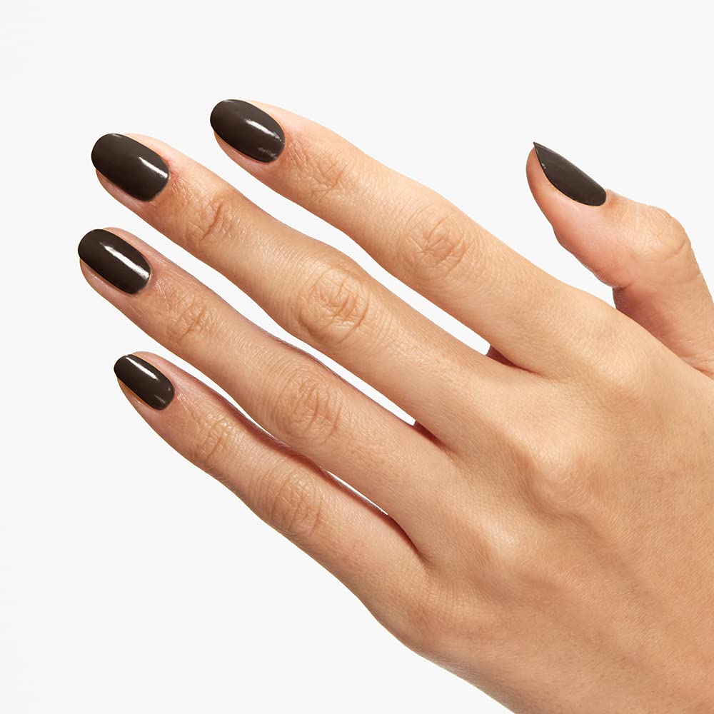 OPI Nail Lacquer Brown to Earth applied on nails