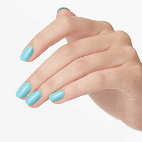 OPI Nail Lacquer Can’t Find My Czechbook bottle with a background of nail art