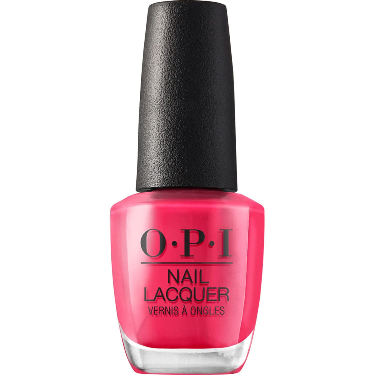 OPI Nail Lacquer Charged Up Cherry bright pink polish front view
