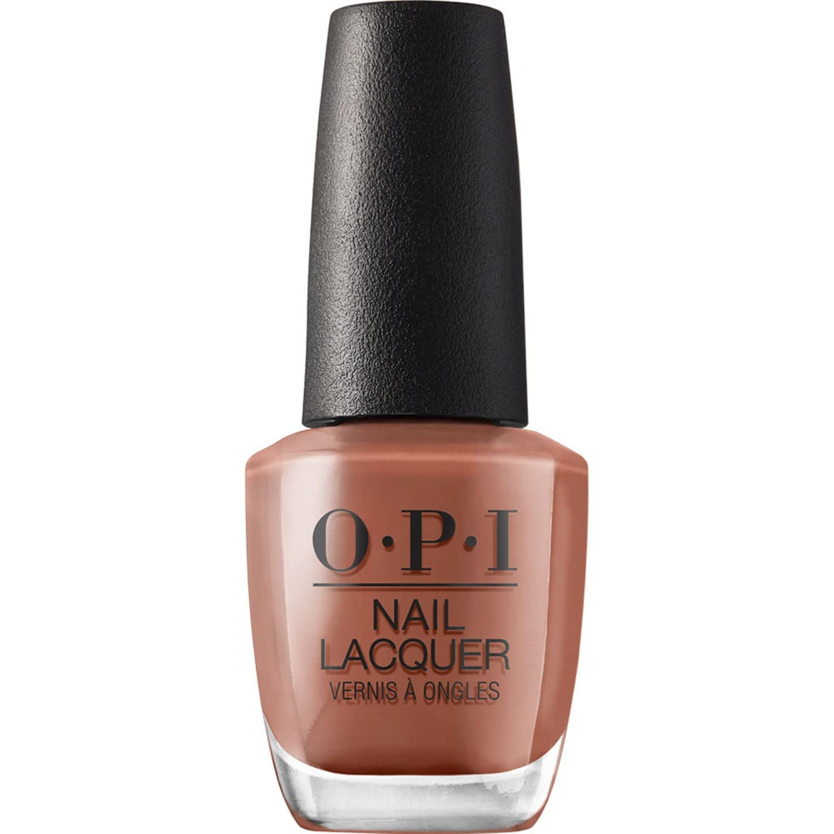 OPI Nail Lacquer Chocolate Moose dark brown nail polish front view