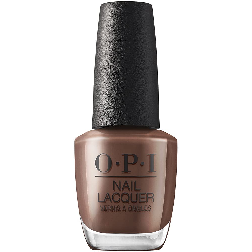 OPI Nail Lacquer Cliffside Karaoke dark brown crème polish front view