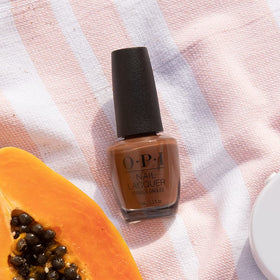 OPI Nail Lacquer Cliffside Karaoke in a nail care setup
