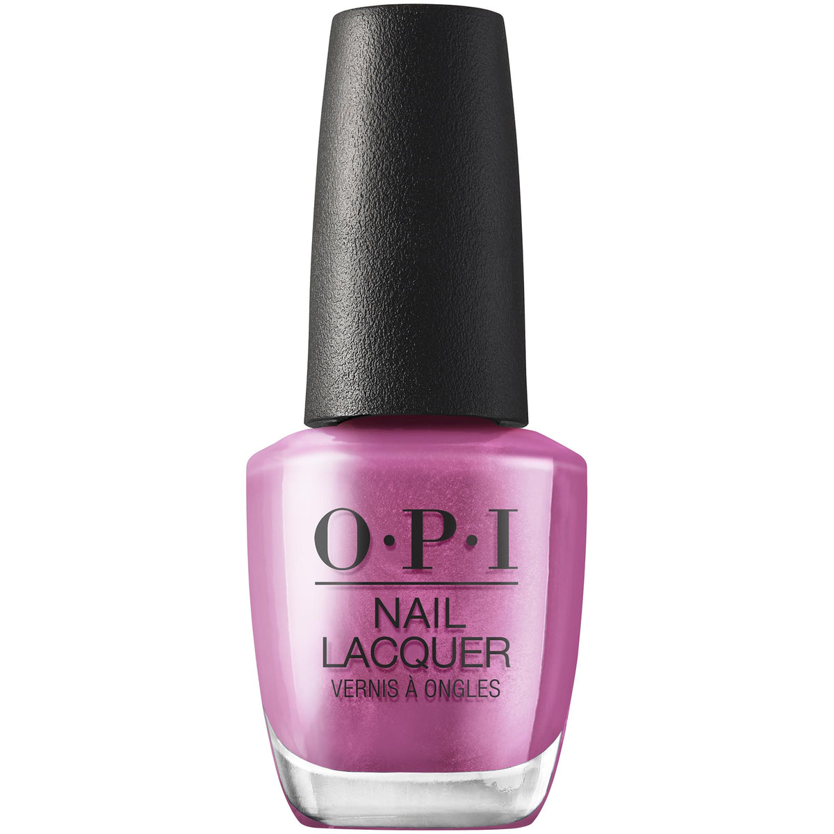 OPI Nail Lacquer CosMIC Drop dark pink metallic polish front view