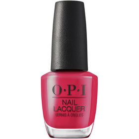 OPI Nail Lacquer Cyber Cherry on Top bright pink metallic bottle front view
