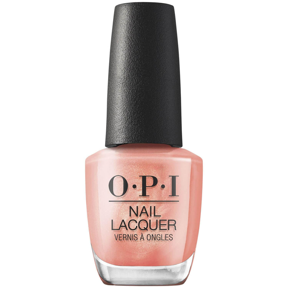 OPI Nail Lacquer Data Peach front view with pearl finish