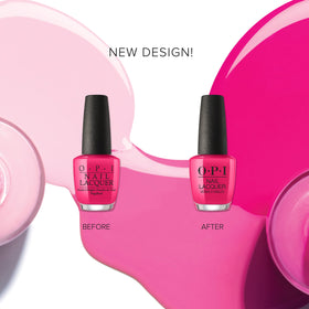 OPI Nail Lacquer ElePhantastic Pink in a nail art setup