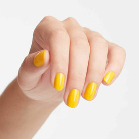 OPI Nail Lacquer Exotic Birds Do Not Tweet soft yellow bottle side view