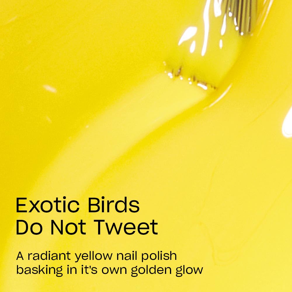 OPI Nail Lacquer Exotic Birds Do Not Tweet soft yellow brush close-up
