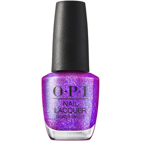 OPI Nail Lacquer Feelin’ Libra-ted bright purple shimmer bottle front view