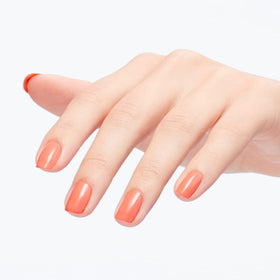 OPI Nail Lacquer Flex on the Beach applied on nails