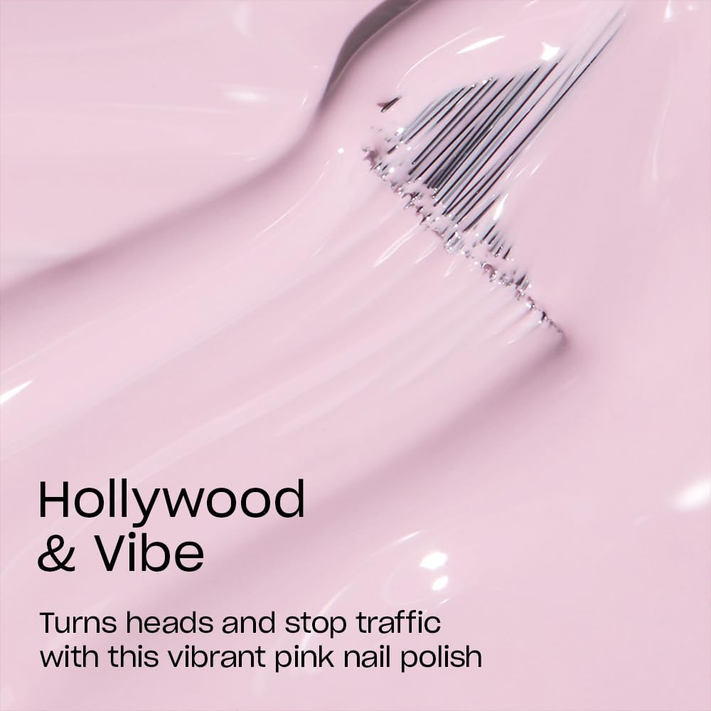 OPI Nail Lacquer Hollywood & Vibe opaque soft pink bottle side view