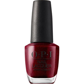 OPI Nail Lacquer I'm Not Really a Waitress dark red pearl polish front view