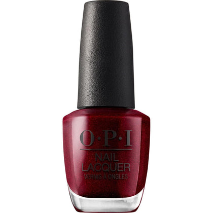 OPI Nail Lacquer I'm Not Really a Waitress dark red pearl polish front view