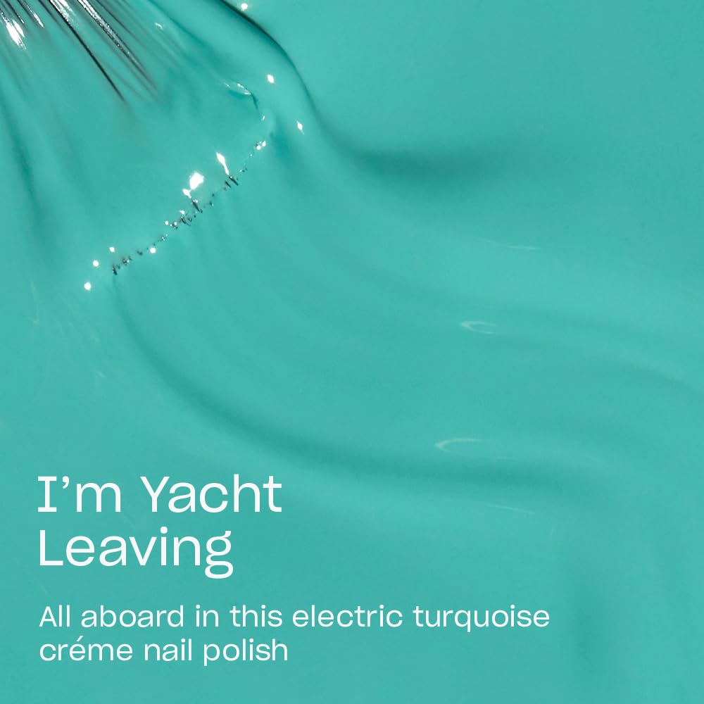 OPI Nail Lacquer I'm Yacht Leaving turquoise polish bottle side view