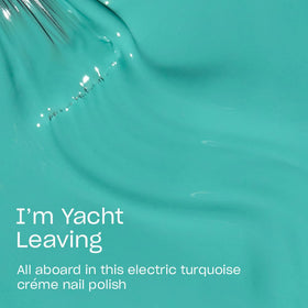 OPI Nail Lacquer I'm Yacht Leaving turquoise polish bottle side view