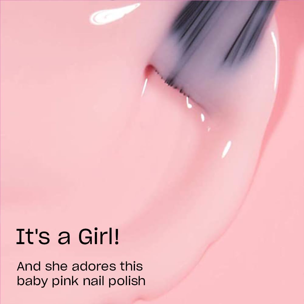 OPI Nail Lacquer It's a Girl! bottle with pro-wide brush