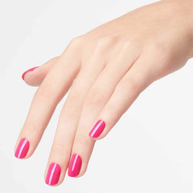 OPI Nail Lacquer La Paz-itively Hot bright pink pearl polish bottle back view