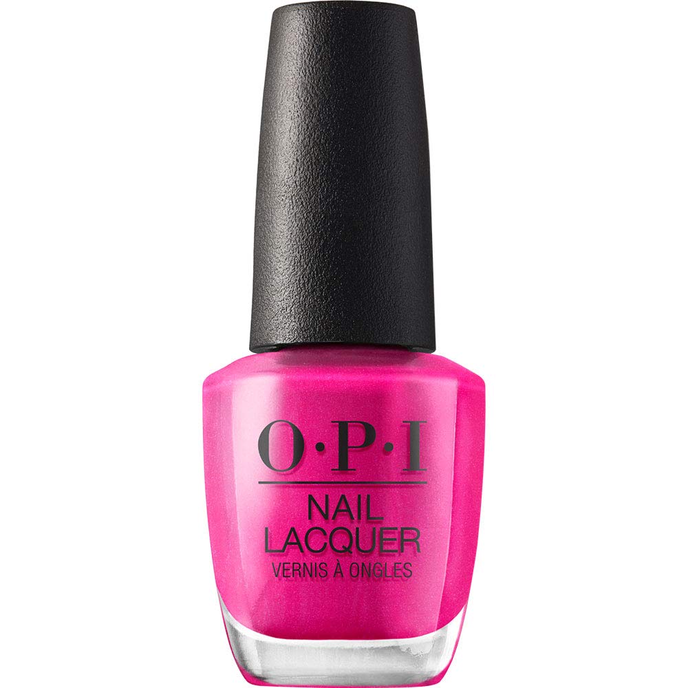 OPI Nail Lacquer La Paz-itively Hot bright pink pearl polish bottle front view