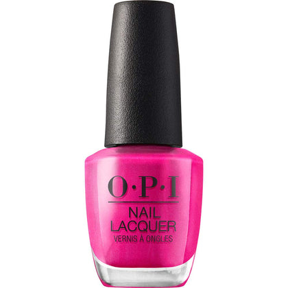 OPI Nail Lacquer La Paz-itively Hot bright pink pearl polish bottle front view