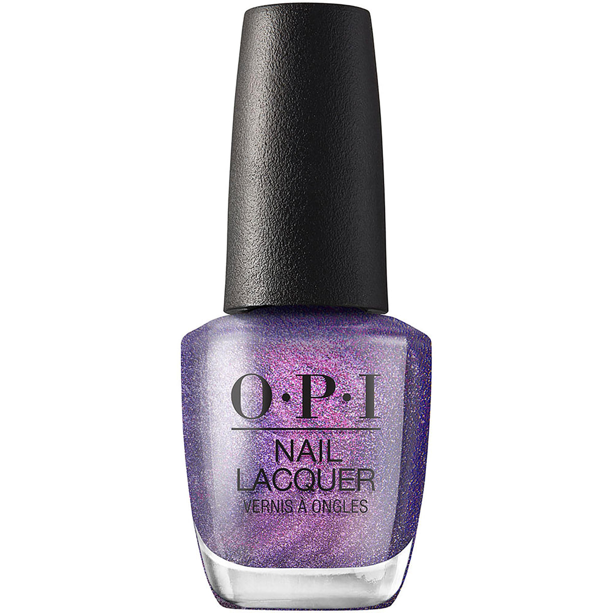 OPI Nail Lacquer Leonardo’s Model Colour dark purple shimmer bottle front view