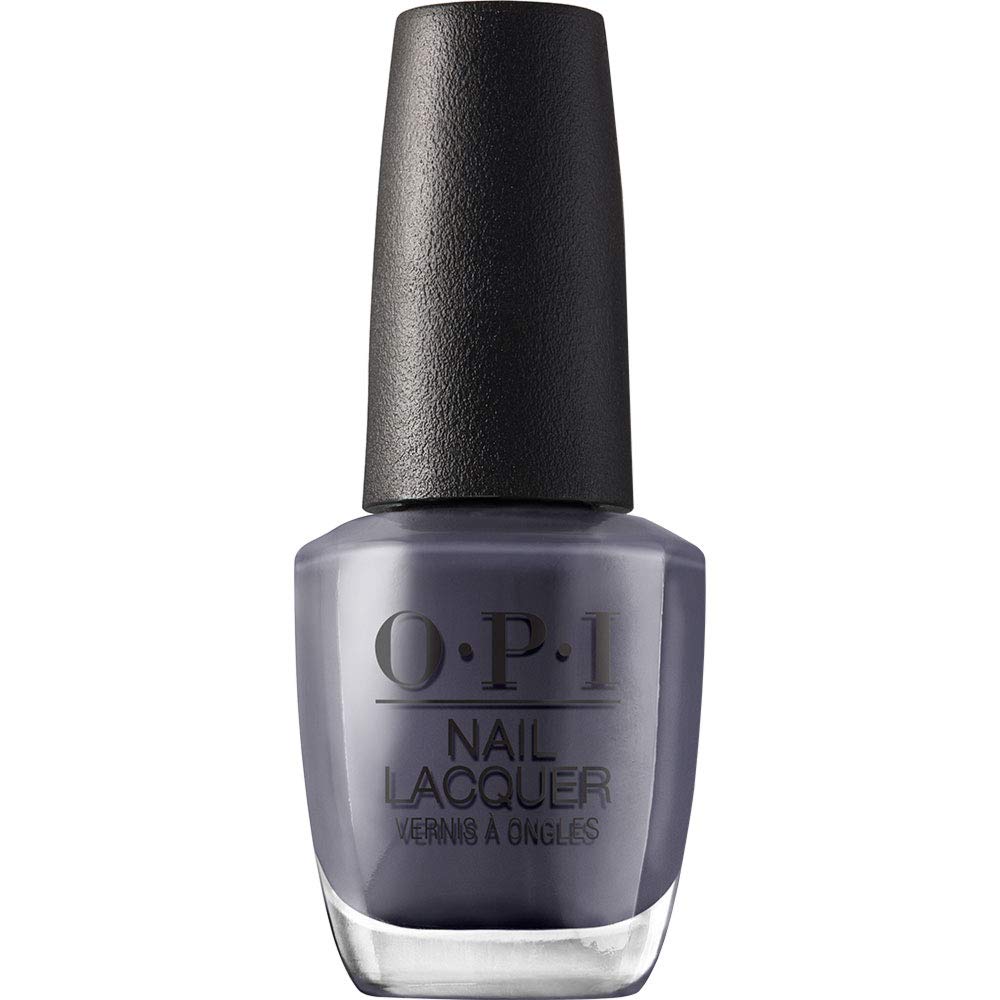 OPI Nail Lacquer Less is Norse dark blue nail polish front view