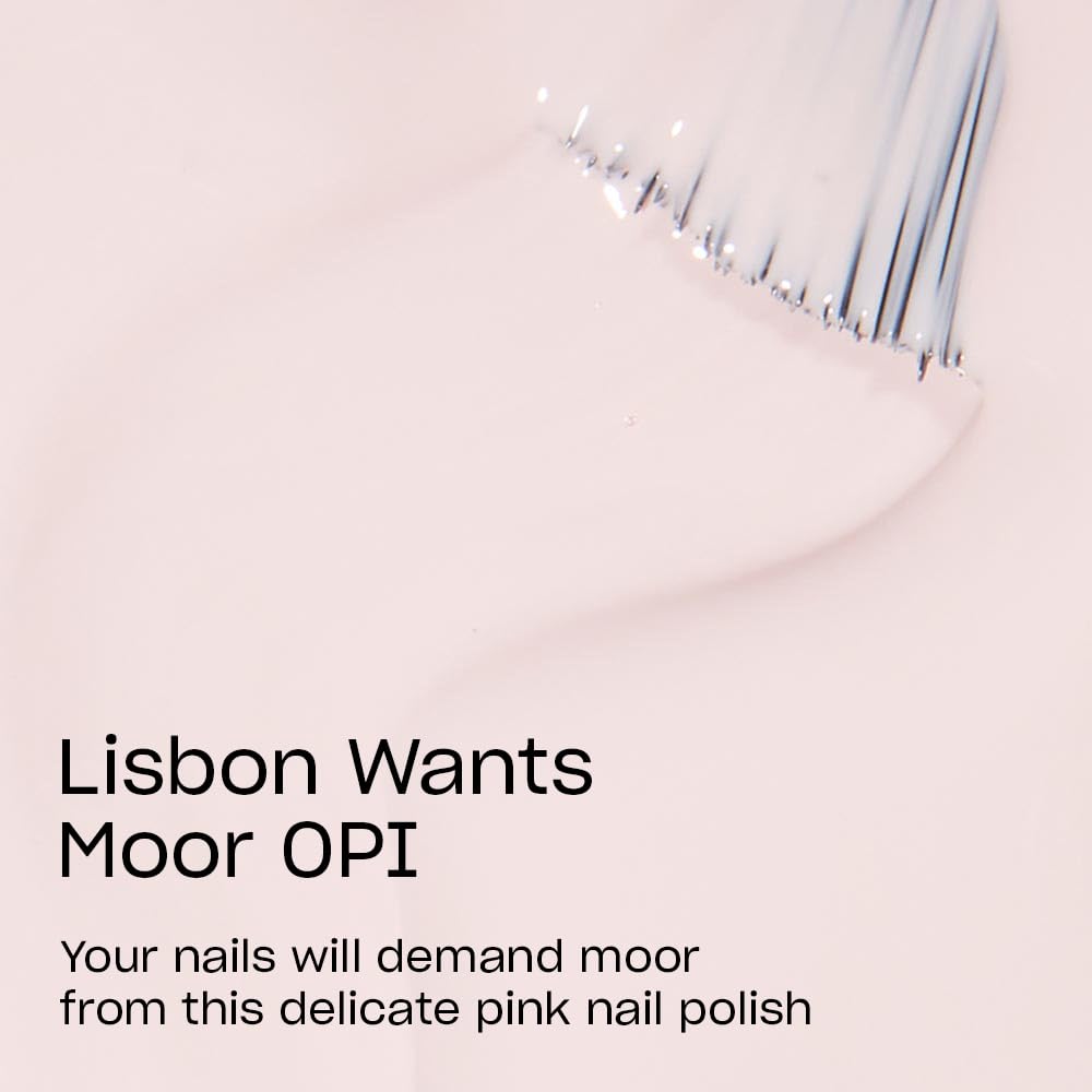 OPI Nail Lacquer Lisbon Wants Moor soft pink polish bottle with brush