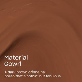 OPI Nail Lacquer Material Gowrl brush and nail polish close-up