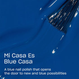 OPI Nail Lacquer Mi Casa Es Blue Casa bottle with pro-wide brush