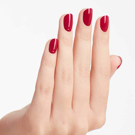 OPI Nail Lacquer Miami Beet purple polish application brush