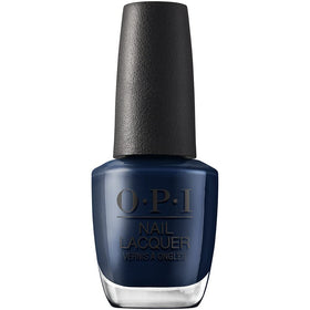OPI Nail Lacquer Midnight Mantra dark blue nail polish front view