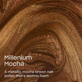 OPI Nail Lacquer Millennium Mocha brush for smooth application