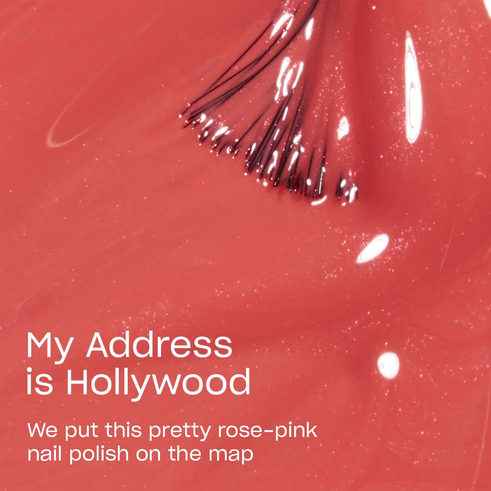 OPI Nail Lacquer My Address is Hollywood bottle with pro-wide brush